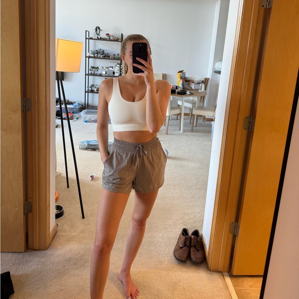 Abercrombie & Fitch Beige High Waist Women Shorts